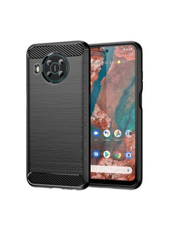 Case Cover For For Nokia X10 / X20 Brushed Texture Carbon Fiber TPU Phone Case(Black)