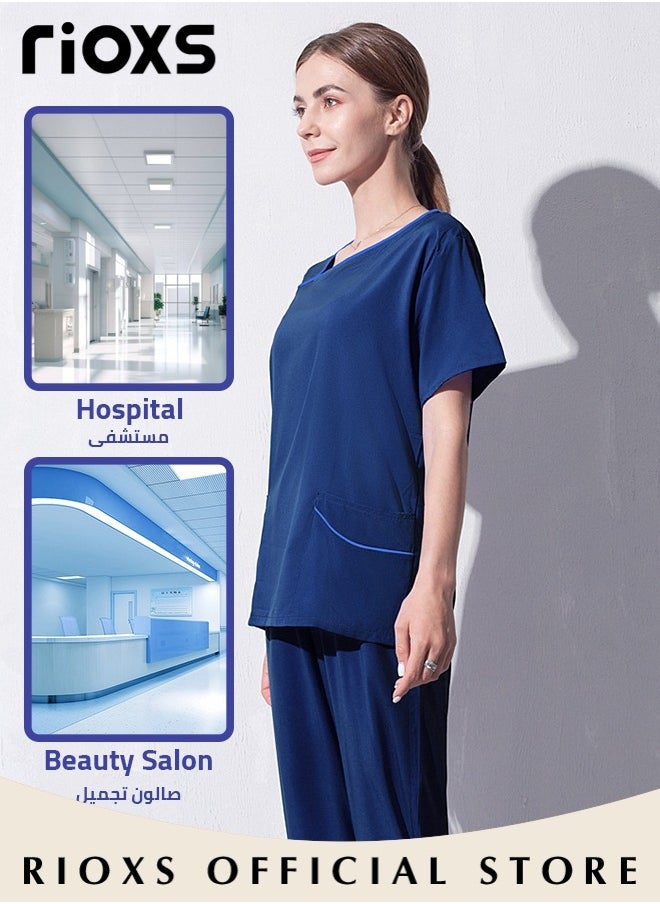Unisex Medical Uniform Scrubs for Women And Men Scrubs Set Medical Scrubs Short Sleeve Top and Pants - pzsku/ZD862A345170027C10606Z/45/_/1714460372/e00f0026-5323-44bf-a4de-8c3aedc2d846
