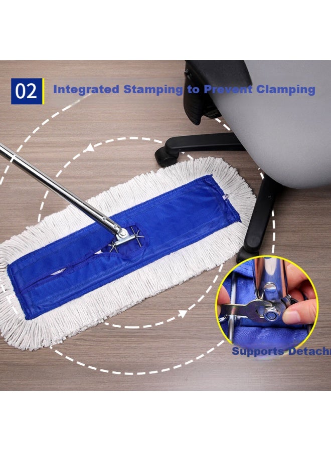 Yessel Yizhixuan Commercial Large Dust Mop, Flat Mop, 110cm Wooden Floor Tile Cleaning Mop, Cotton Yarn Floor Mop, Reinforced Version - Image 2