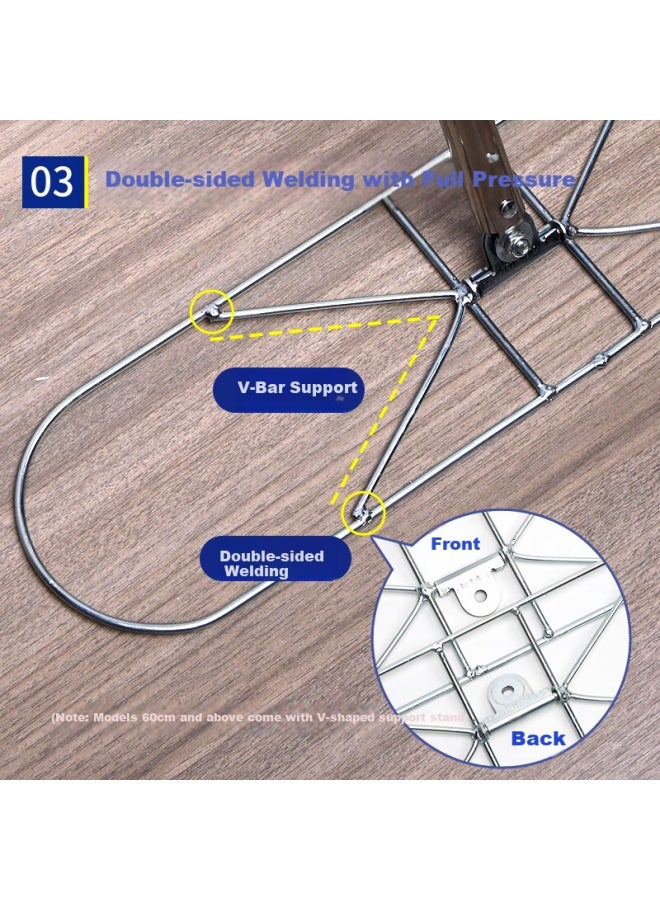Yessel Yizhixuan Commercial Large Dust Mop, Flat Mop, 110cm Wooden Floor Tile Cleaning Mop, Cotton Yarn Floor Mop, Reinforced Version - Image 3