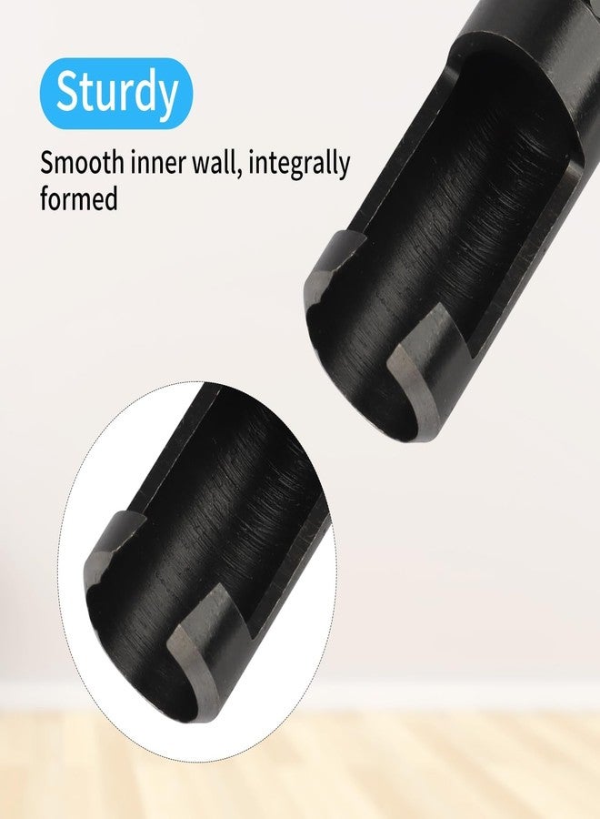 Rocaris 8 Pack Wood Plug Cutter Drill Bit Set, Straight and Tapered Taper Cutting Tool 1/4", 5/8", 3/8", 1/2", 1/4 Inch Hex Shank, Black - Image 3