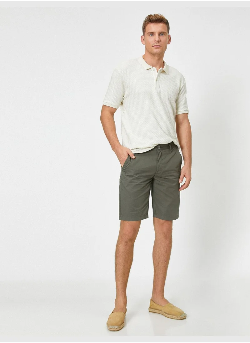 كوتون Pocket Detailed Shorts