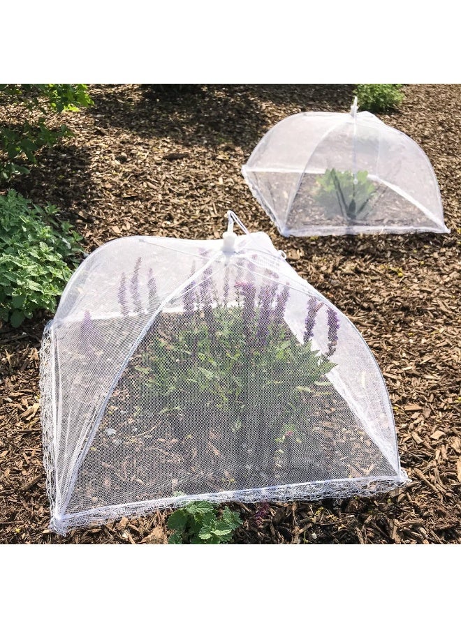 (3 Pack) Large and Tall 17x17 Pop-Up Mesh Food Covers Tent Umbrella for Outdoors, Screen Tents, Parties Picnics, BBQs, Reusable and Collapsible - Image 4