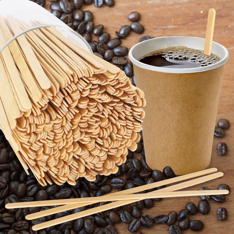 TerraToss Coffee Stirrer [1000 Pcs, 140mm] | Premium Wooden Stirrer Sticks | Disposable Stirrers for Tea & Drinks (1000) - Image 5