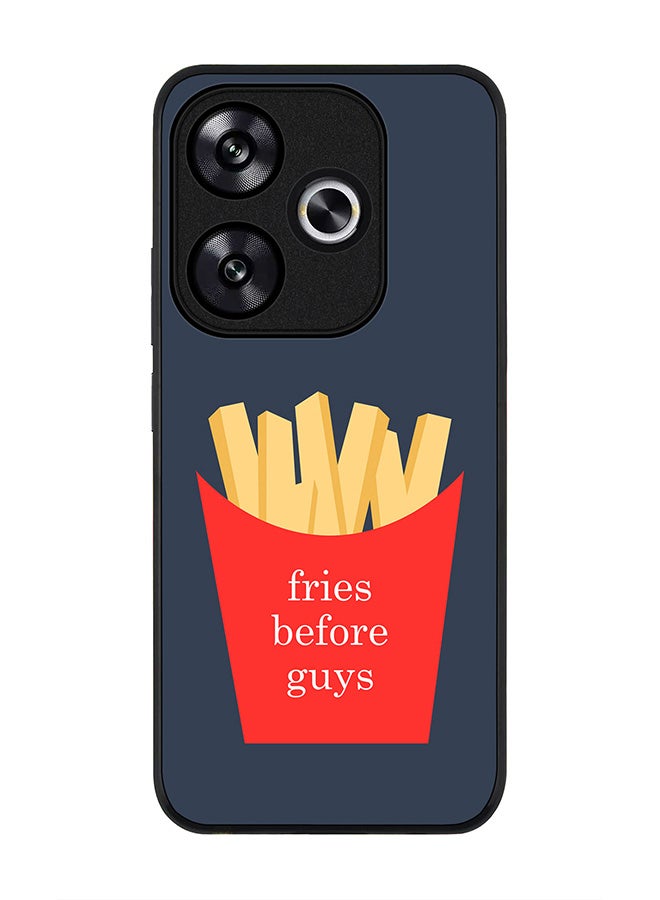 Stylizedd Rugged Black edge case for Xiaomi Poco F6 / Xiaomi Redmi Turbo 3, Slim fit Soft Case Flexible Anti Drop TPU Gel Thin Cover - Fries Before Guys - Image 1