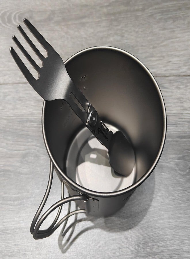 Dawn Deer Titanium Rotating Spork - 2-in-1 Folding Spoon and Fork Combo for Camping, Hiking, Backpacking - Lightweight, Durable Travel Utensil with Compact Design - EDC Survival Gear - Image 5