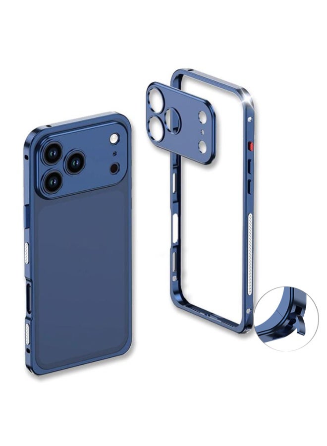 ICARLUS For iPhone 17 Pro Max Case 2-in-1 Aluminum Bumper Camera Protective Cover Lightweight Thin Ultra Strong Heat Dissipation Impact