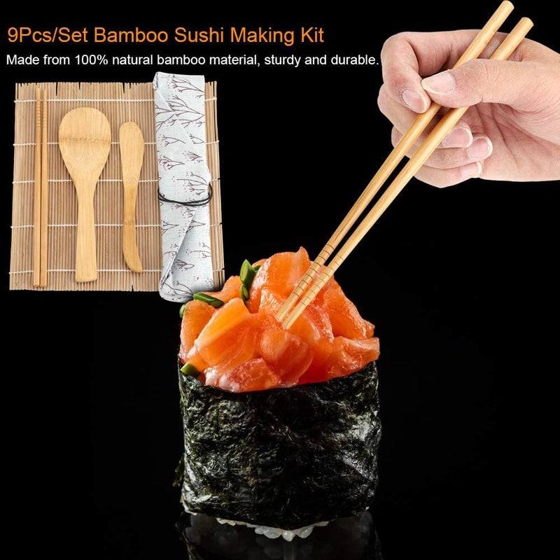 klarako Sushi Making Kit Sushi Maker for Beginners Includes Rolling Mat, Chopsticks, Paddle, Spreader - Image 3