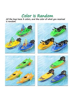 Generic Wind-up Ship Toy, Windup Pull and Go Yacht Water Toy Sailing Ship Toy Jet Ski Toy Motorboat Pool Toy Speed Boat Sailboat Tub Toy Floating Toy (All)  - Image 2