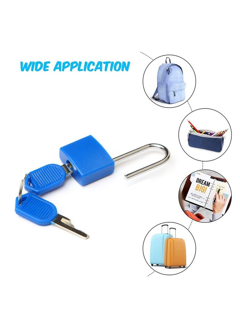 KASTWAVE 6Pcs Long Handle Suitcase Locks with Keys, Padlocks with Keys Small Padlocks Luggage Locks Coloured Metal Padlocks for Travel School Gym  - Image 5