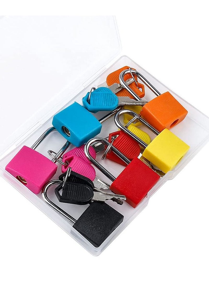 KASTWAVE 6Pcs Long Handle Suitcase Locks with Keys, Padlocks with Keys Small Padlocks Luggage Locks Coloured Metal Padlocks for Travel School Gym  - Image 2