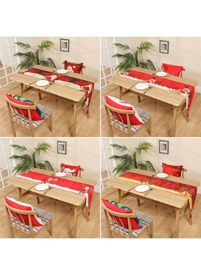 Bluejw European Style Christmas Style Table Runner Printed Coffee Table Tablecloth Dining Table Side Cabinet Cover Cloth Soft Fabric - Image 2