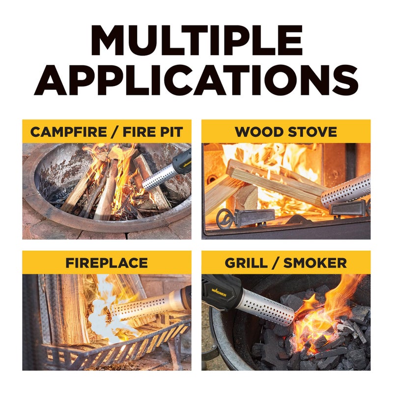 HomeRight Electro-Torch C900085 Fire Starter, Charcoal Starter and Lighter, BBQ Smoker, Grill Starter, Chemical Free Heated Air with Built-In Blower - Image 4