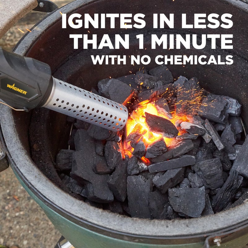 HomeRight Electro-Torch C900085 Fire Starter, Charcoal Starter and Lighter, BBQ Smoker, Grill Starter, Chemical Free Heated Air with Built-In Blower - Image 3