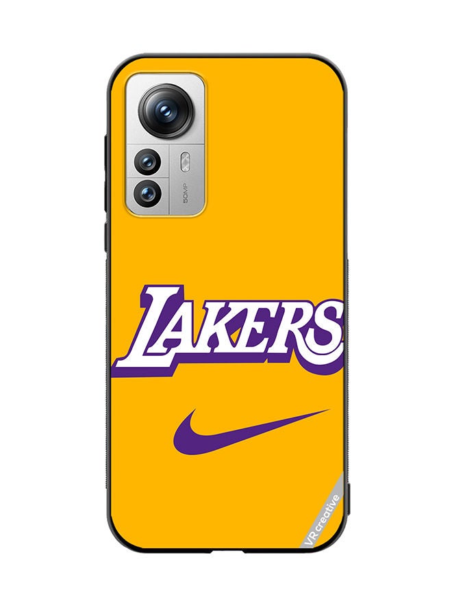 VR CREATIVE Protective Case Cover For Xiaomi 12 Pro Lakers Design Multicolour - Image 1