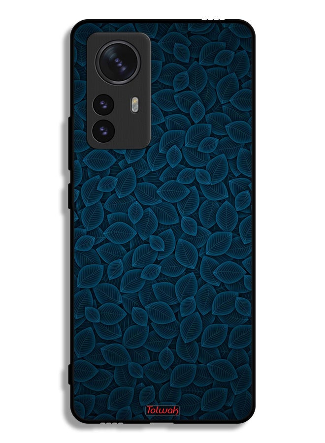 Tolwak غطاء حماية Xiaomi 12 Pro بتصميم فني رقمي بنمط أوراق الشجر - Image 2