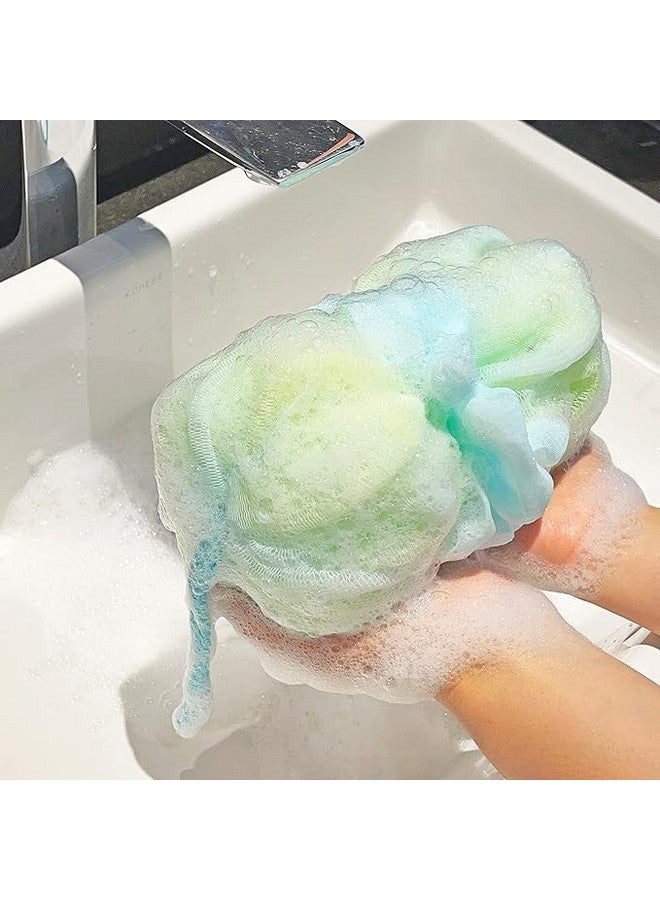 Clickswift Exfoliating Stretchable Mesh Bath Loofahs Body Back Scrubber Sponge Dense Foaming Foam And Spread Body Bath Shower Sponge for Men & Women Multicolor 5 Pcs - Image 5
