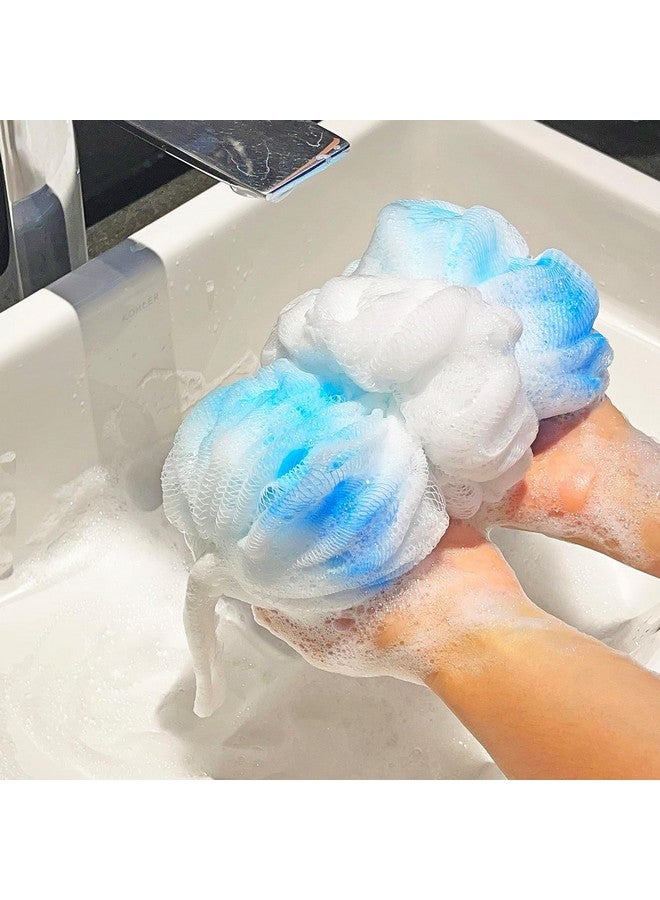 Clickswift Exfoliating Stretchable Mesh Bath Loofahs Body Back Scrubber Sponge Dense Foaming Foam And Spread Body Bath Shower Sponge for Men & Women Multicolor 5 Pcs - Image 3