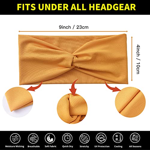 Yeshan 12 Pack Wide Twist Headbands for Women No slip Turban Headband Stretchy Criss Cross Head bands Yoga Workout Sport Hair bands Solid colors Bandana Headbands - Image 4