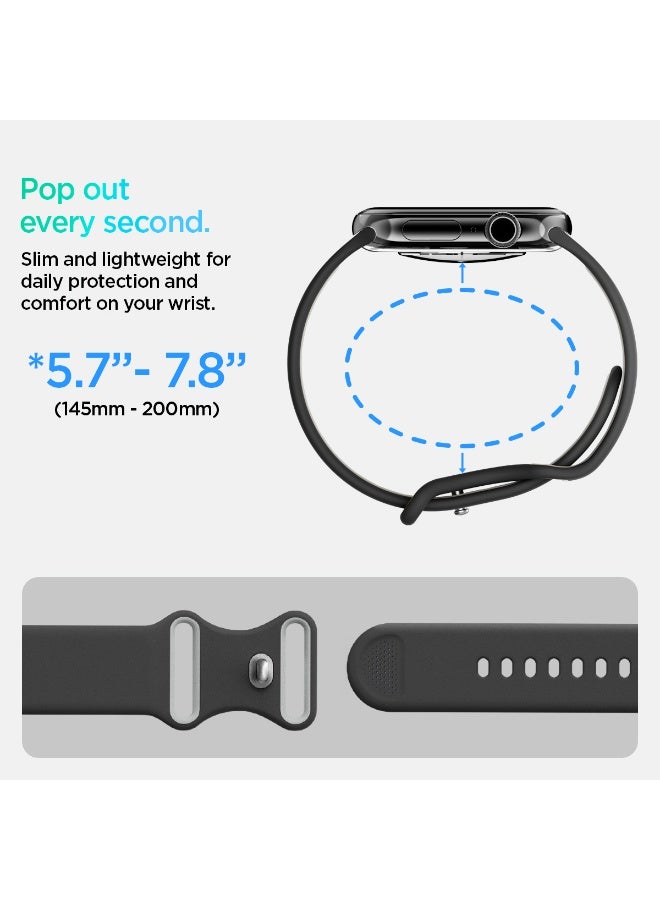 Spigen Nano Pop Apple Watch Band for Apple Watch Ultra 3/2/1 49mm, Series 11/10 46mm, 9/8/7 45mm, SE2/SE/6/5/4 44mm, 3/2/1 42mm Adjustable Loop Strap - Blackberry Sesame - Image 4