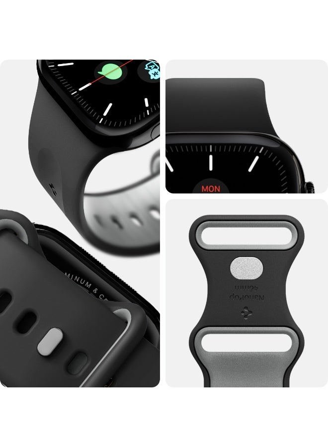 Spigen Nano Pop Apple Watch Band for Apple Watch Ultra 3/2/1 49mm, Series 11/10 46mm, 9/8/7 45mm, SE2/SE/6/5/4 44mm, 3/2/1 42mm Adjustable Loop Strap - Blackberry Sesame - Image 3