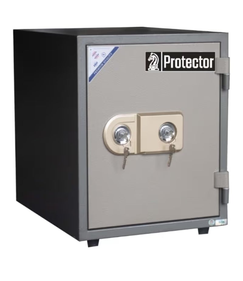 Protector PTSafe PT51K Fireproof Safe Box - Anti-Burglar Home and Office Safe with an Adjustable Shelf, Dual Locks Besides an Internal Lockable Drawer (H51 x W42 x D48 CM, 80KG) - Made in Vietnam - Image 1