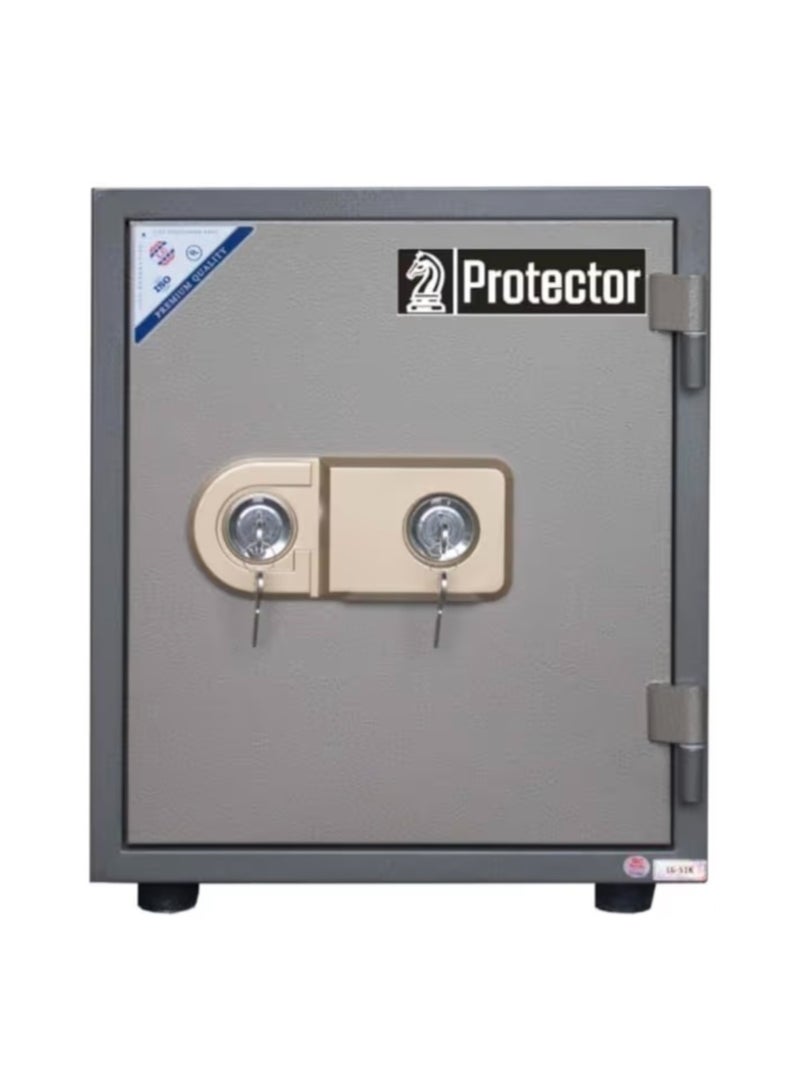 Protector PTSafe PT51K Fireproof Safe Box - Anti-Burglar Home and Office Safe with an Adjustable Shelf, Dual Locks Besides an Internal Lockable Drawer (H51 x W42 x D48 CM, 80KG) - Made in Vietnam - Image 2