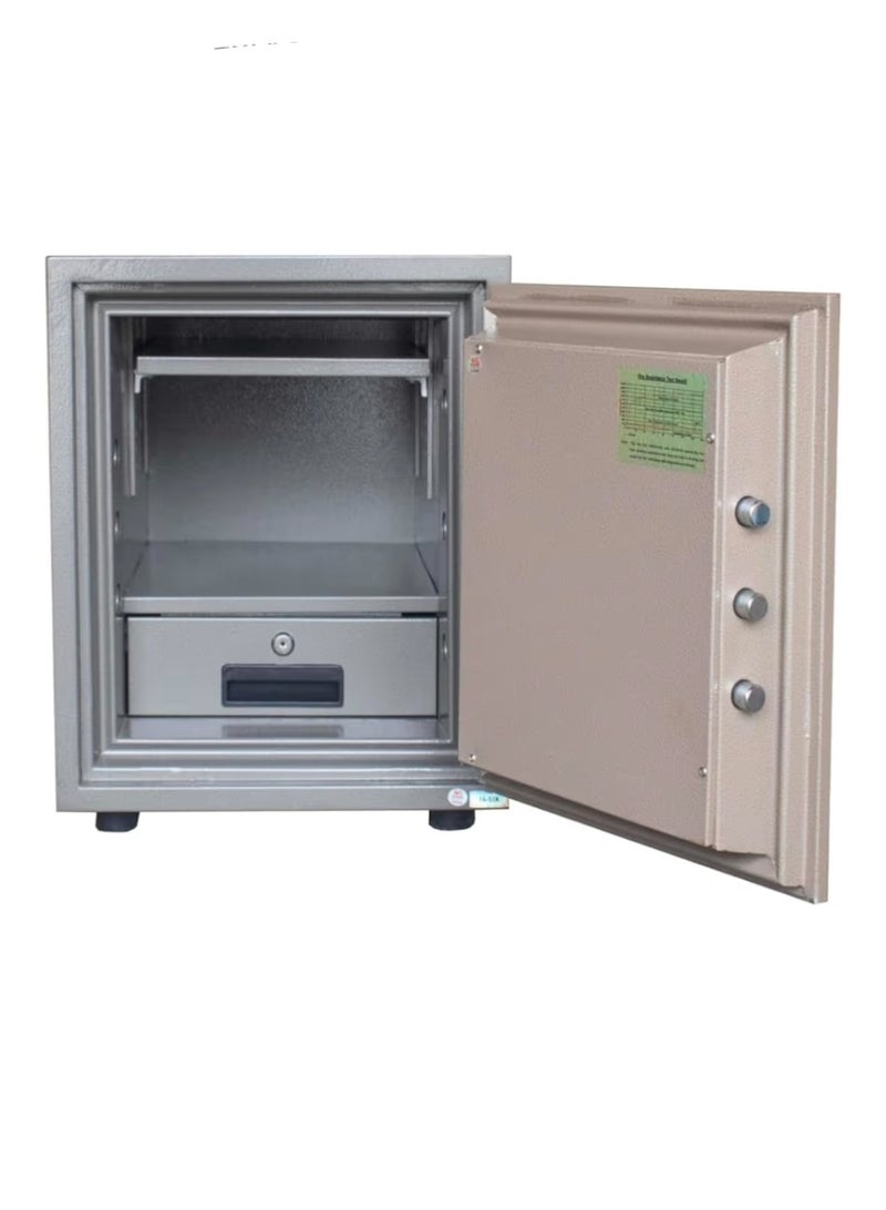 Protector PTSafe PT51K Fireproof Safe Box - Anti-Burglar Home and Office Safe with an Adjustable Shelf, Dual Locks Besides an Internal Lockable Drawer (H51 x W42 x D48 CM, 80KG) - Made in Vietnam - Image 3
