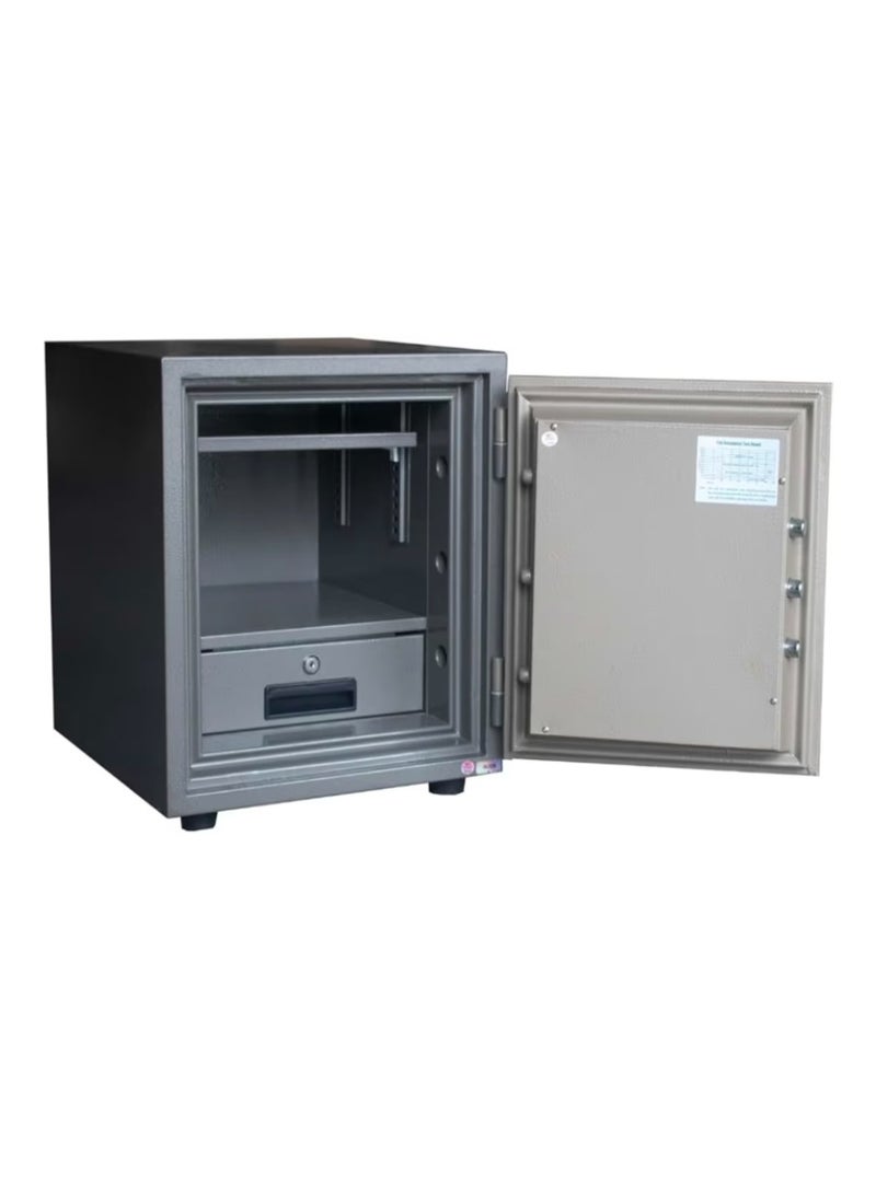 Protector PTSafe PT51K Fireproof Safe Box - Anti-Burglar Home and Office Safe with an Adjustable Shelf, Dual Locks Besides an Internal Lockable Drawer (H51 x W42 x D48 CM, 80KG) - Made in Vietnam - Image 4
