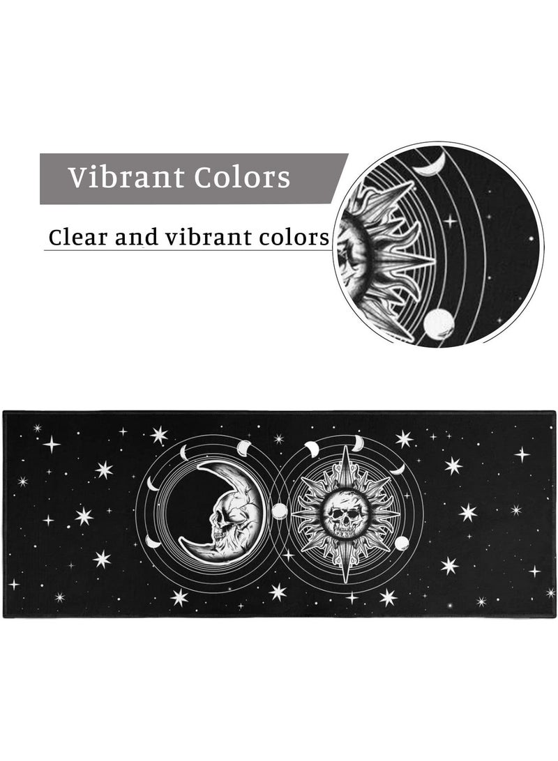 general Goth Kitchen Mat Set of 2, Moon Phase Kitchen Rugs for Floor Halloween Kitchens Mat Gothic Kitchens Decor for Floor, Home, Sink, Bathroom（17‘’*23.5‘’ + 17‘’*47‘’）） - Image 5