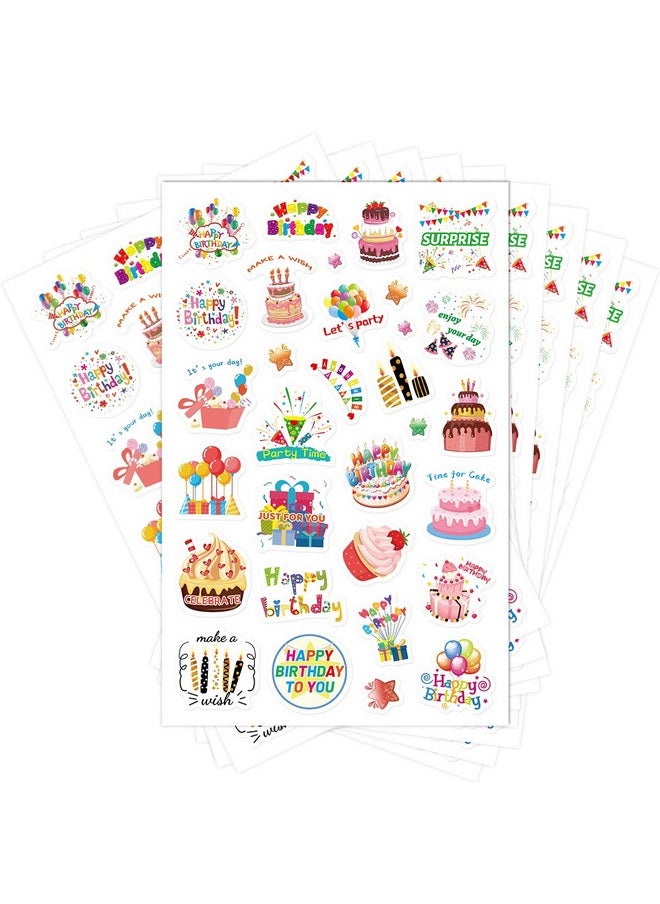 ceiba tree - Happy Birthday Stickers 10 Sheets 300 Pcs For Kids Party Home Classroom Decoration - Image 1