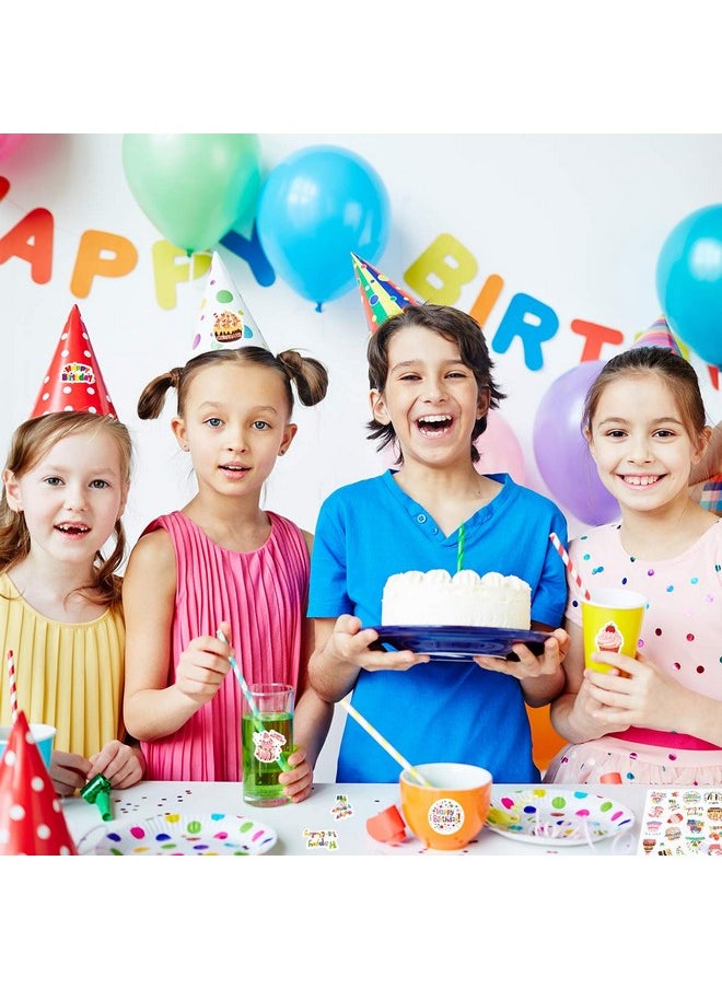 ceiba tree - Happy Birthday Stickers 10 Sheets 300 Pcs For Kids Party Home Classroom Decoration - Image 1