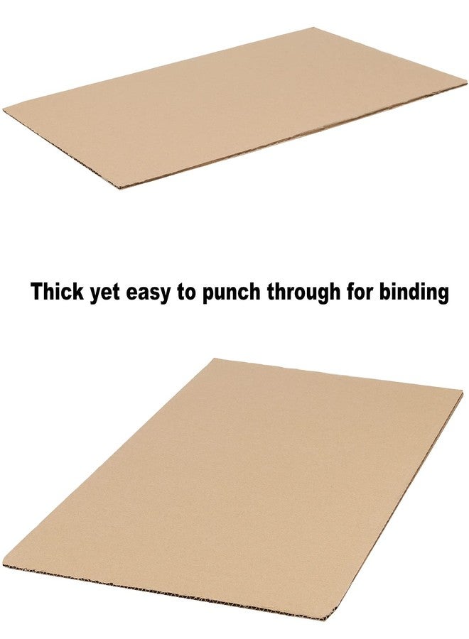 SHEUTSAN 50 Pack 11 x 17 Inches Corrugated Cardboard Sheets, 1/8" Thick Natural Color Medium Weight Corrugated Cardboard Pads for Albums Cover, Scrapbook, Printouts, Backing - Image 5