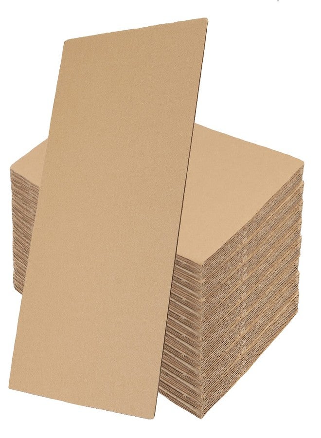 SHEUTSAN 50 Pack 11 x 17 Inches Corrugated Cardboard Sheets, 1/8" Thick Natural Color Medium Weight Corrugated Cardboard Pads for Albums Cover, Scrapbook, Printouts, Backing - Image 1