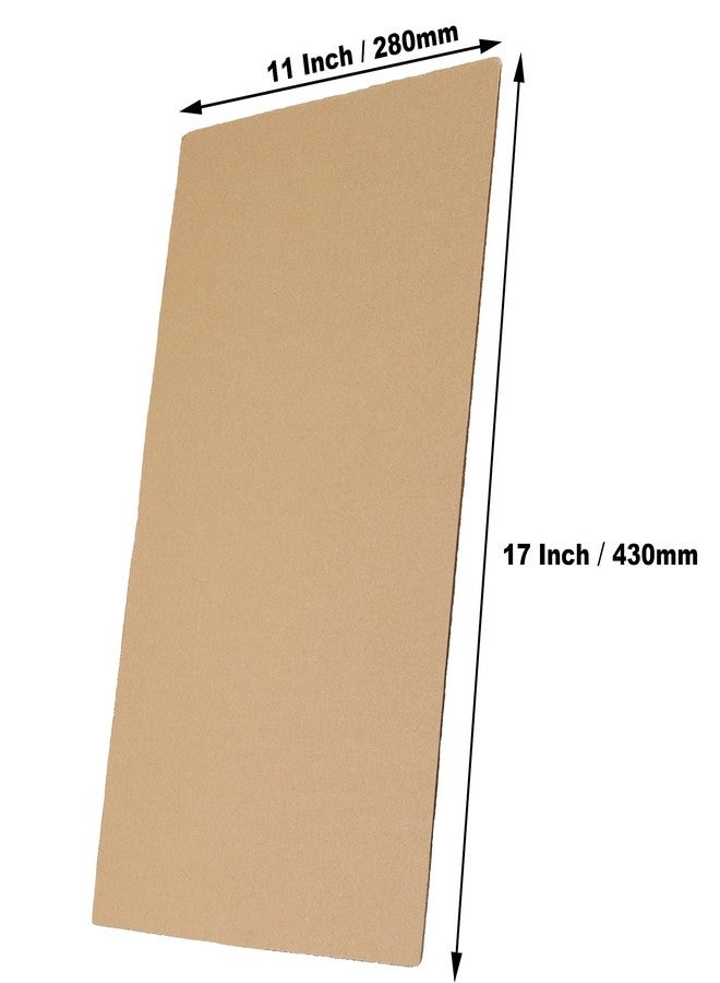SHEUTSAN 50 Pack 11 x 17 Inches Corrugated Cardboard Sheets, 1/8" Thick Natural Color Medium Weight Corrugated Cardboard Pads for Albums Cover, Scrapbook, Printouts, Backing - Image 2