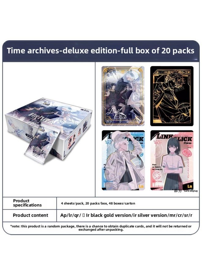 Collection Of Card Society Time Agent Cards Collector's Edition 1st Time Photo Studio Animation Collection Commemorative Edition Cards-Color:Time Files-deluxe Edition [full Box Of 20 Packs]  - Image 1
