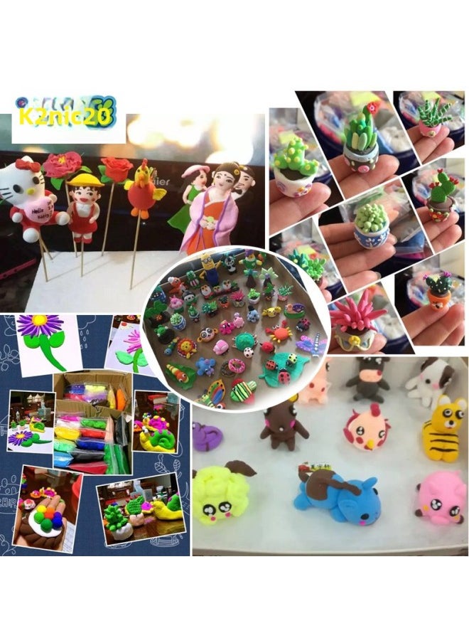24 Color Ultra Light Clay 500g Bubble Space Mud Children's Plasticine Carney Color Mud Suit Clay Large Package-Color:For Apple Green