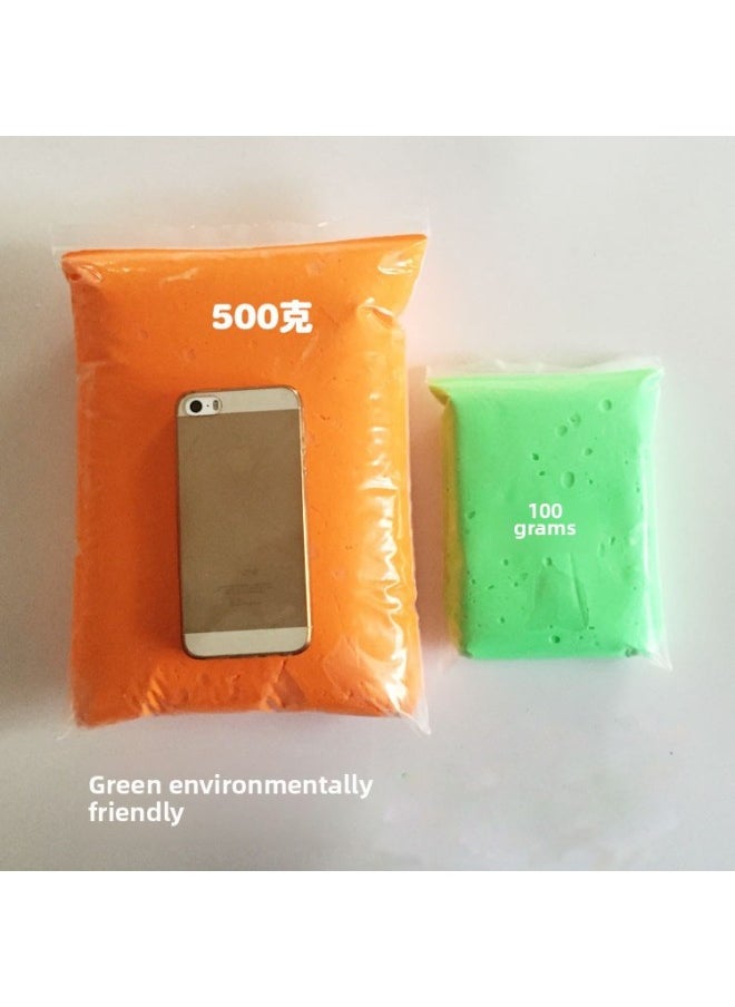 24 Color Ultra Light Clay 500g Bubble Space Mud Children's Plasticine Carney Color Mud Suit Clay Large Package-Color:For Apple Green