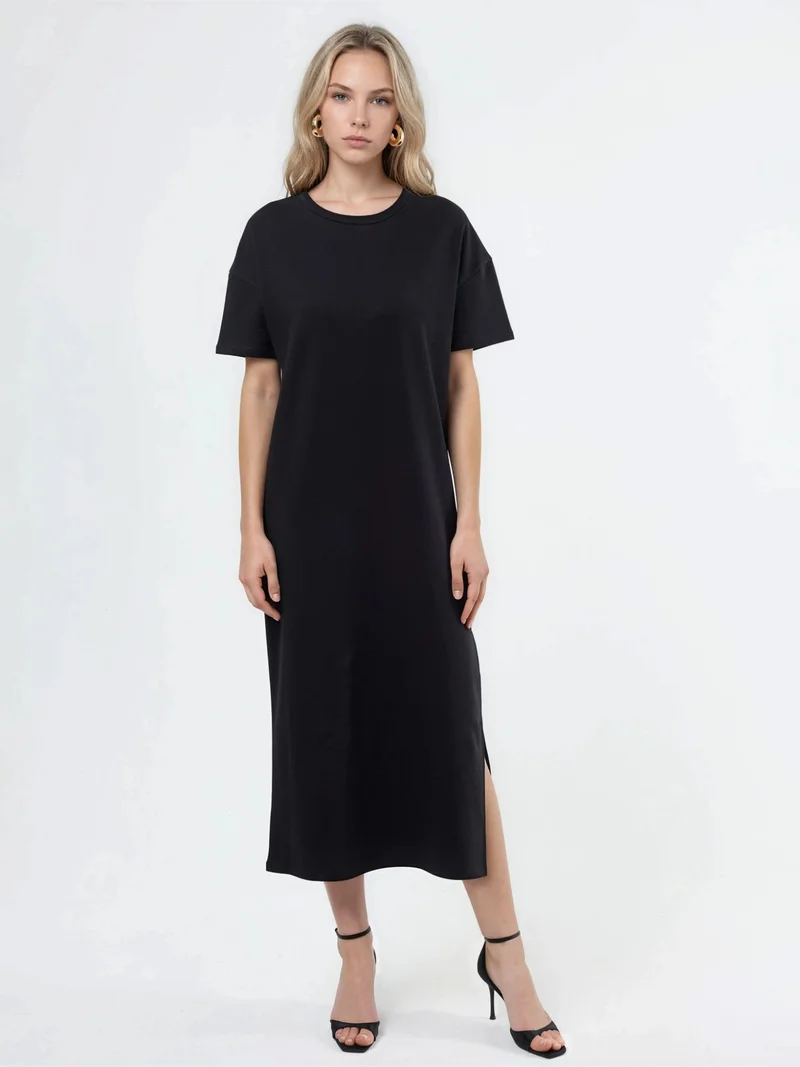 بوسيم BUSEM Crew Neck Midi T-Shirt Dress