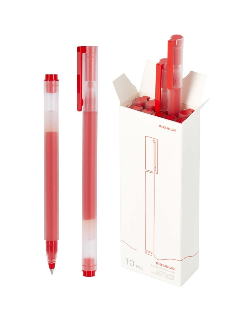 Xiaomi High-Capacity Gel Pens, 10 Pack, Simple Design, Smooth Writing, Red - Image 1