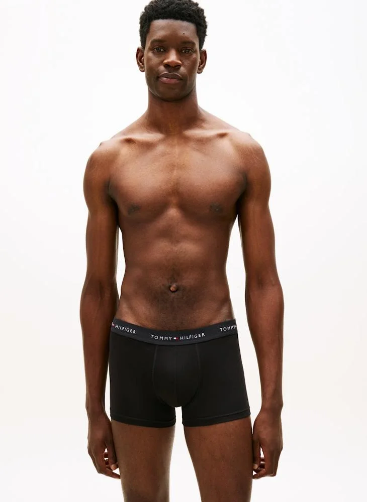 Tommy Hilfiger  3-Pack Signature Repeat Logo Waistband Trunks for Men | Best Price UAE