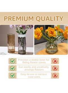 Excefore 3Pcs Spiral Ikebana Stem Holder, Reusable Silicone Flower Stem Holder, DIY Bouquet Twister Floral Arrangement Holder for Vases, 8x3.2cm (Combined Model)  - Image 3