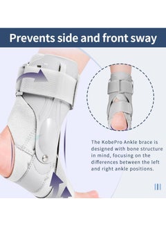 Bukela 1 Pack Ankle Stabilizer Brace Arch Support for Plantar Fasciitis Relief Foot Heel Pain Sprain Basketball Football  - Image 4