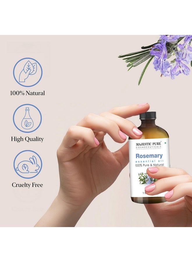 Majestic Pure Majestic Pure Rosemary Essential Oil - 100% Pure & Premium Oil for Hair Growth, Skin, Face, Aromatherapy & Diffuser - 1 fl oz | Perfect Oil for Hair Growth - Image 4