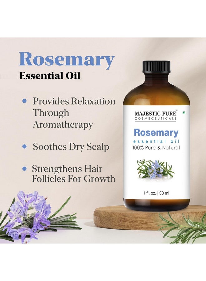 Majestic Pure Majestic Pure Rosemary Essential Oil - 100% Pure & Premium Oil for Hair Growth, Skin, Face, Aromatherapy & Diffuser - 1 fl oz | Perfect Oil for Hair Growth - Image 3