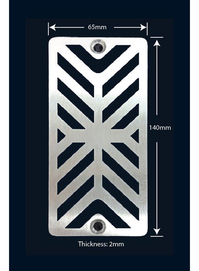 POOL MART Gutter Drain Grill 140(L)x65mm(W) 2mm thick. 316 SS brush finish - Image 2