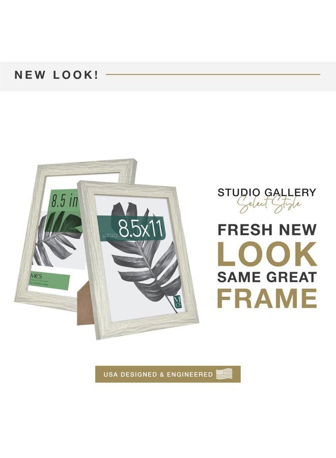 MCS Studio Document Frame, Gallery Wall Frame Fits 8.5 x 11 Diplomas, Documents & Certificates, Gray Woodgrain, Single - Image 2