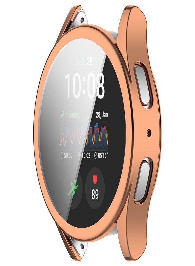 Yrzper Compatible with Samsung Galaxy Watch 7 44mm 40mm Screen Protector, Full Protection Soft TPU Case Cover, Anti Scratch Protective Shell Bumper Case Cover for Women Man (Gold Rose Gold, 40mm) - Image 3