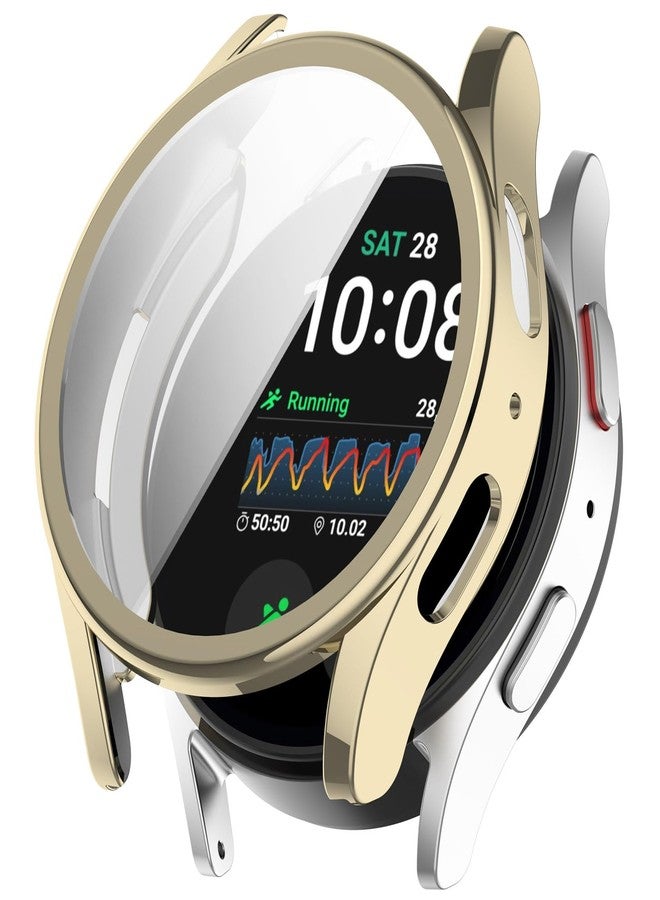 Yrzper Compatible with Samsung Galaxy Watch 7 44mm 40mm Screen Protector, Full Protection Soft TPU Case Cover, Anti Scratch Protective Shell Bumper Case Cover for Women Man (Gold Rose Gold, 40mm) - Image 2