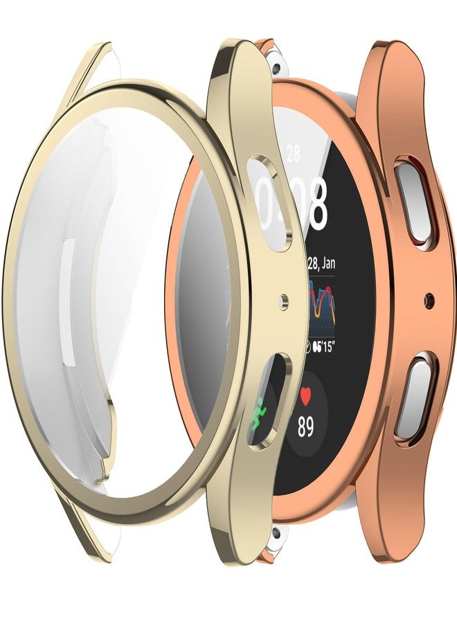 Yrzper Compatible with Samsung Galaxy Watch 7 44mm 40mm Screen Protector, Full Protection Soft TPU Case Cover, Anti Scratch Protective Shell Bumper Case Cover for Women Man (Gold Rose Gold, 40mm) - Image 1